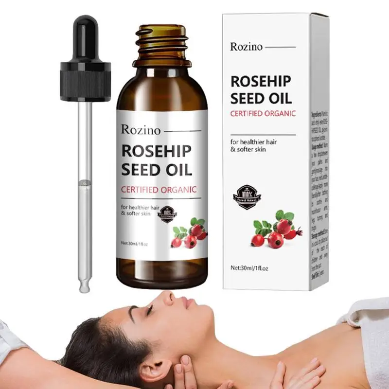 Rosehip Oil For Face Soothing Skin Rosehip Base Oil Organic Rosehip Essence For Gua Sha Massage 1 OZ Pure Cold Pressed