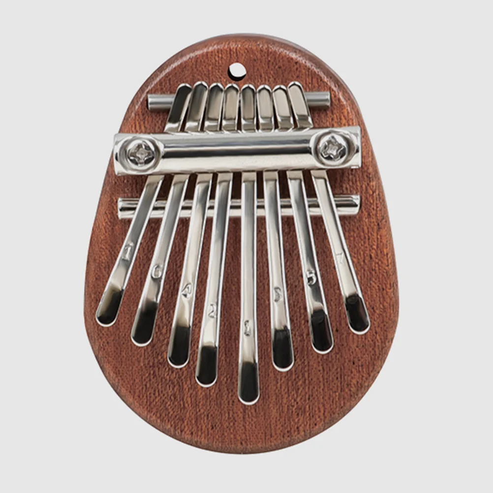 

Finger Piano Mini 8 Keys Thumb Piano Necklace Portable Wooden Kalimba African Finger Instrument for Beginners Mini Kalimba