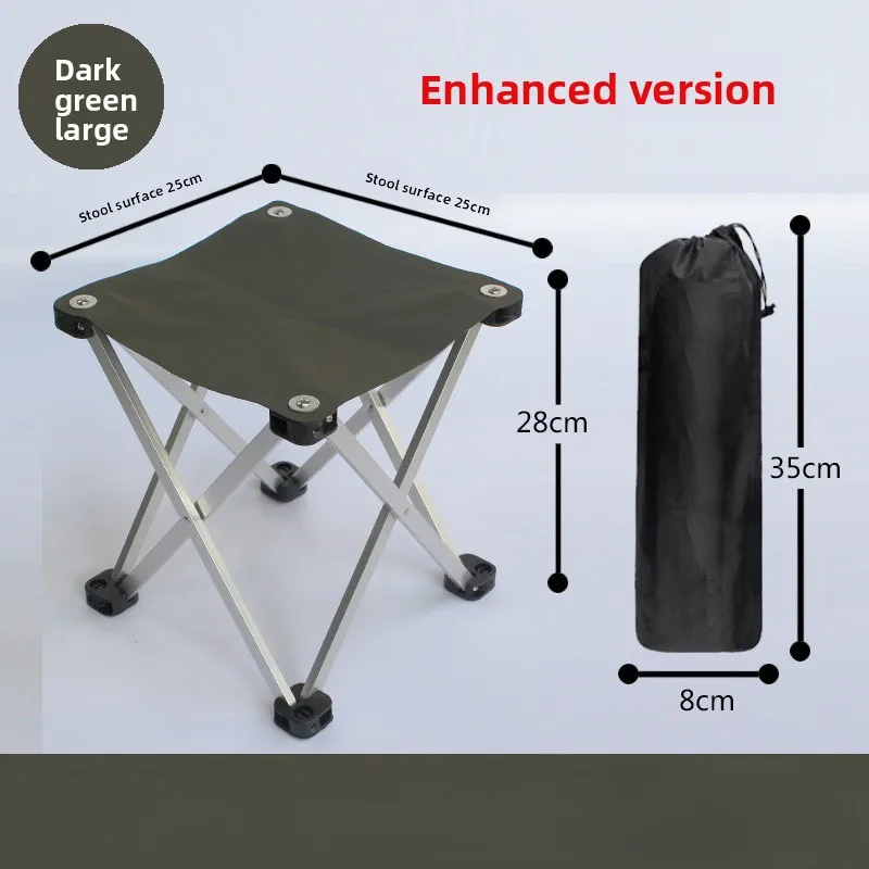 2026 Aluminum Alloy Folding Stool Ultra Light Outdoor Chair Portable Seat For Camping Picnic Sketch Fishing