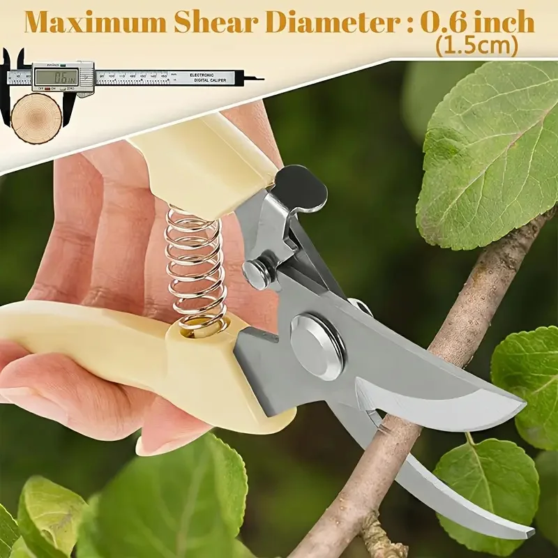 1 stainless steel elbow pruning cutter, comfortable to grip, suitable for durable garden pruning of tree branches, bonsai, and f