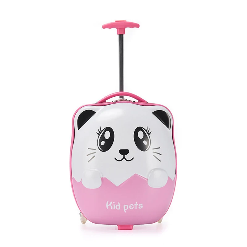 Bagagem infantil 3D Cartoon Trolley Case 16 polegadas Mala para Crianças Pequenas Leve Bonito Sacos De Viagem mala de viagem Transporte De Cabine Malas