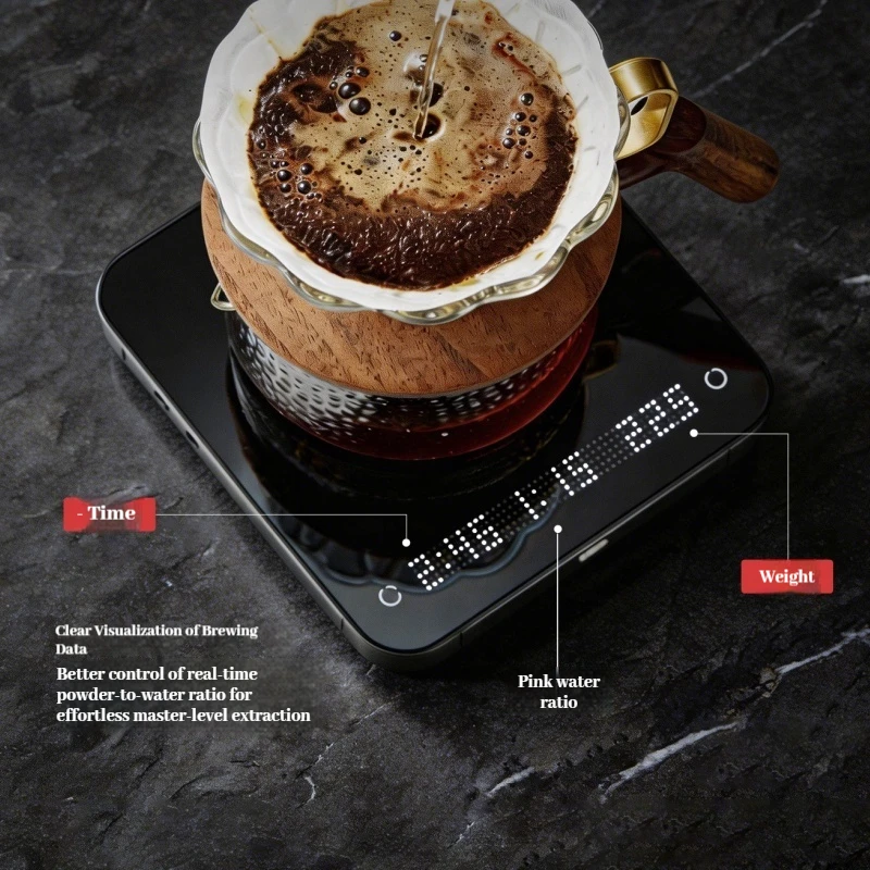Hero Lingzhi Coffee Electronic Scale — Pour-Over Scale, Home Kitchen Smart Scale, Rechargeable, Timer, Espresso Coffee Weighing
