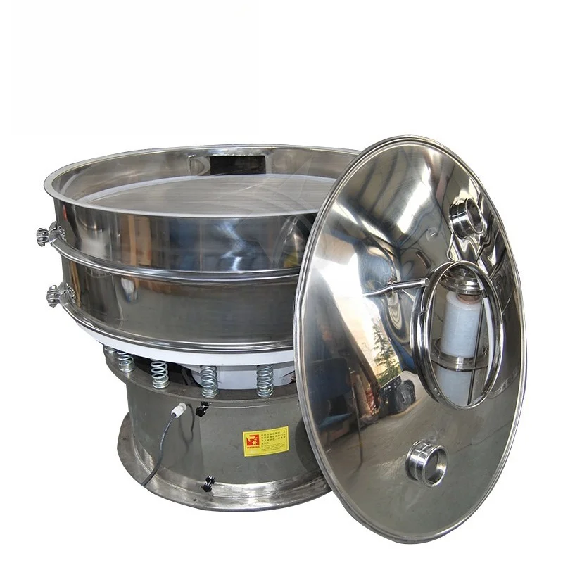 Electric Vibrating Screen Stainless Steel 304 Food Grade Powder Screen Shaker Rotary Vibrating Screen Flour Machine