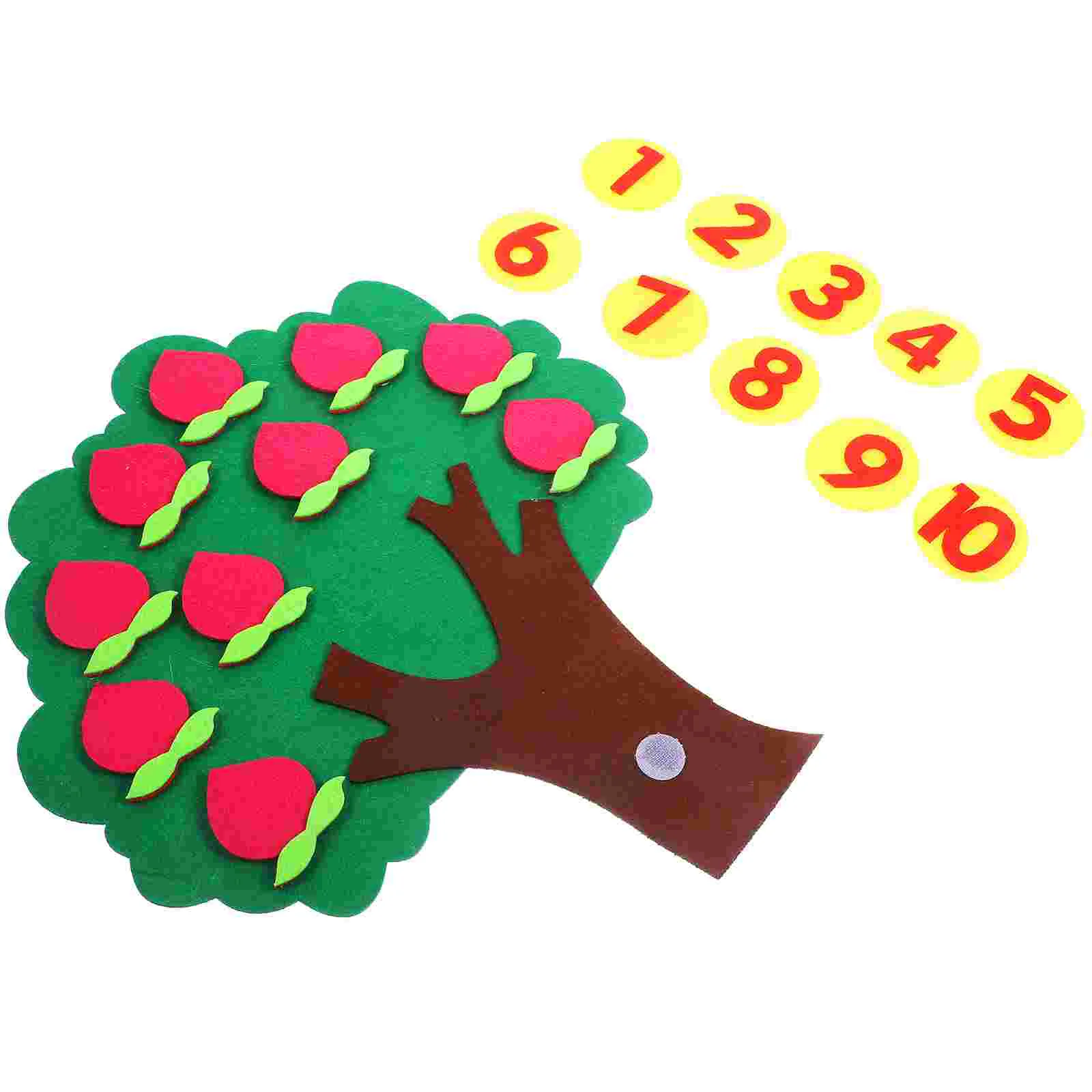 

1 Set of DIY Fruit Tree Educational Toy Preschool Supply For Baby Toddlers Kindergarten Supply non-woven fruit tree