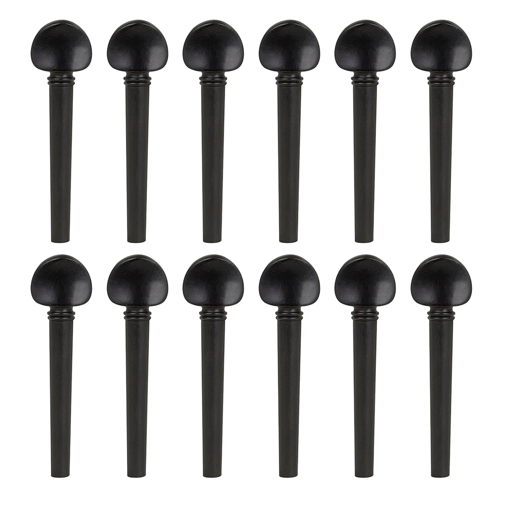 12Pcs Ebony Tuning Pegs Shaft OUD Tuning Pegs Endpin Set Adjusted Tone Replace OUD Accessories