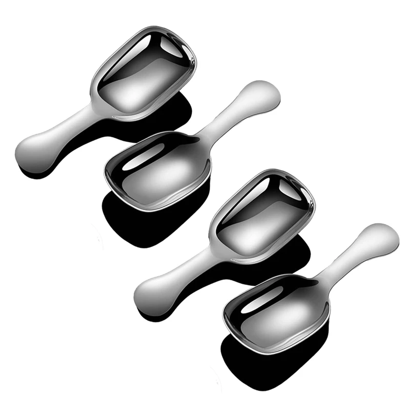 Stainless Steel Coffee Scoop, Ground Coffee Measure Scoop Set,Bean Espresso Milk Powder Tea Short Handled Scoop