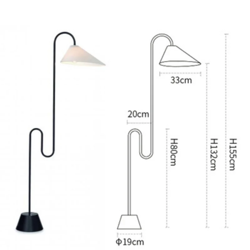 Scandinavian Designer Led Floor Lamp Music Note Vertical Lamp Living Room Atmosphere Lamp Beside Sofa Ancient Vintage Floor Lamp
