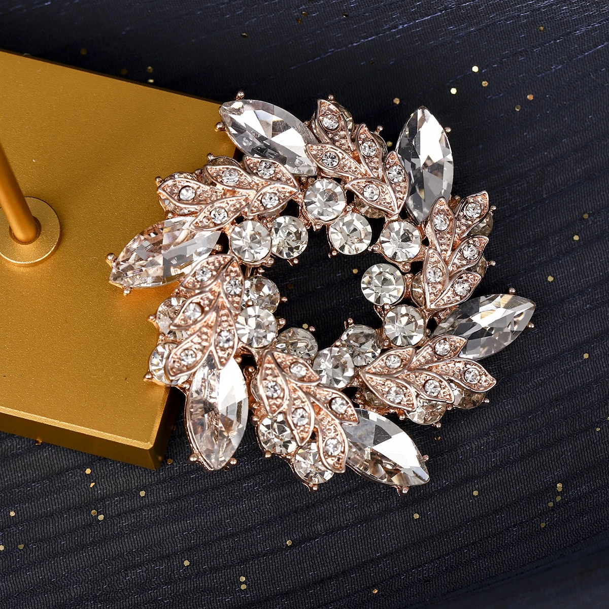 Kristall Diamante Metall Blume Brosche Anzug Rock Pin Dekoration Schmuck Zubehör Geburtstags geschenke für Freunde Urlaub Schmuck – Detail 7