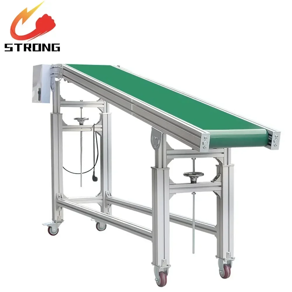 PVC Belt Conveyor Climbing Belt Conveyor With Platform Special Belt Conveyor For  Machine