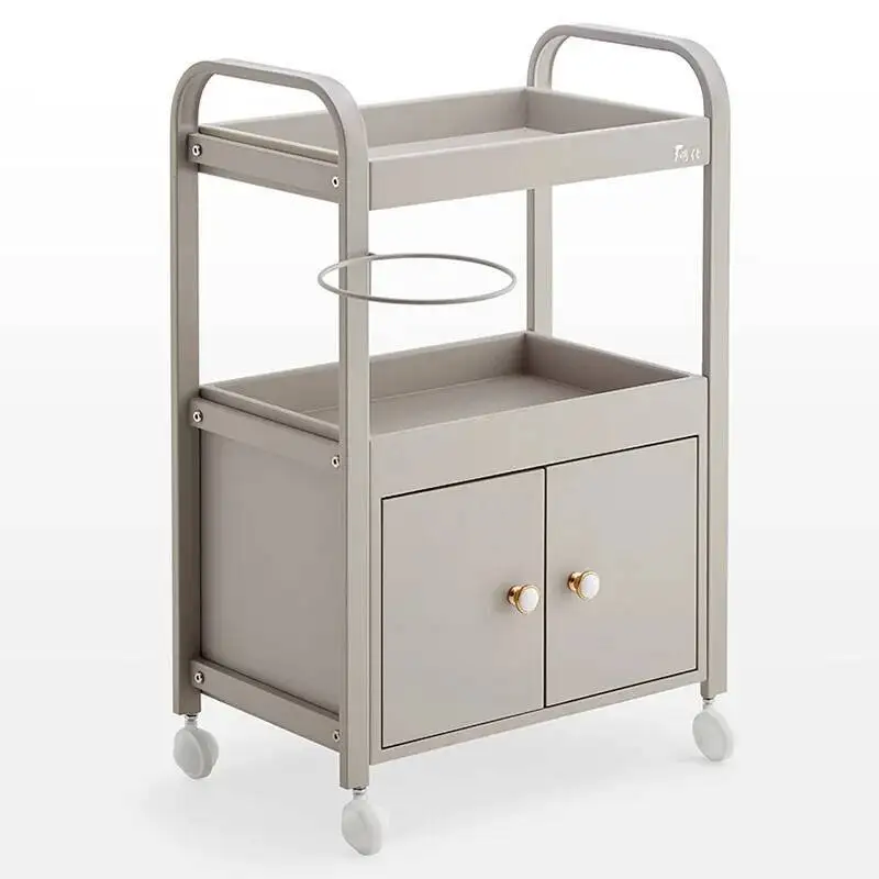 

Aesthetic Furniture Acrylic Trolley Organizer Wheels Beauty Salon Decor Cart Utility Stations Barber Wood Cleaning Rollwagen Spa