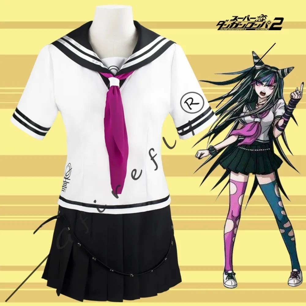 Danganronpa Mioda Ibuki Ultimate Musician Jk Sailor Suit Accessory Set Halloween Anime Convention Party Performance Costume view 2