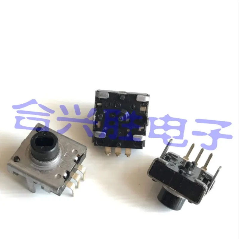 2 Pieces EC12 Type Through Shaft Rotary Encoder 12 Positioning Pulse Power Amplifier Audio Volume Potentiometer 3Pin