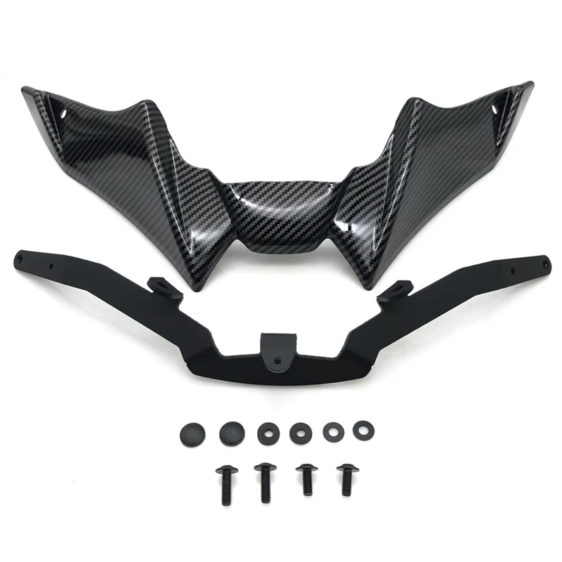 Motorcycle Front Fairing Aerodynamic Winglet Lower Cover Black Fixed Wind Wing for Mt-09 V3 2021 2022+