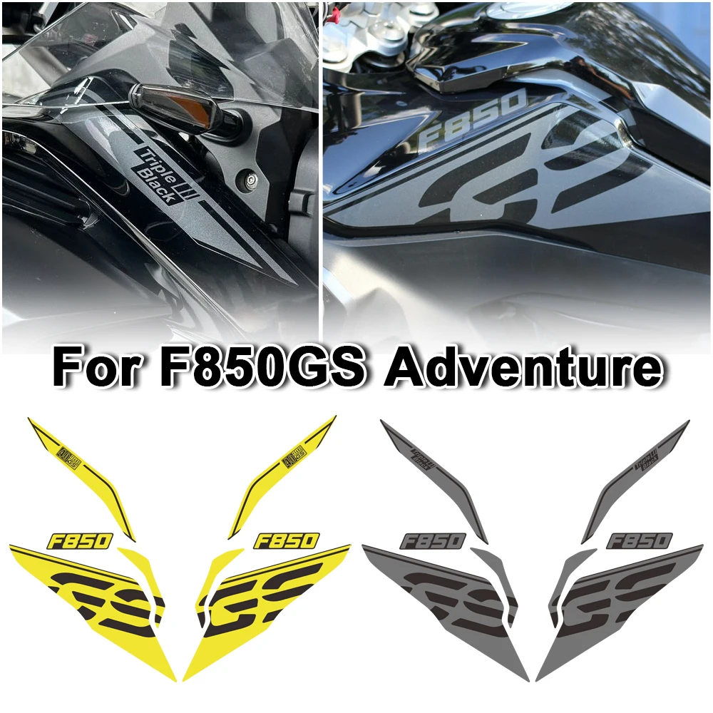 

Motorcycle Side Tank Sticker Fairing Decal Accessories For BMW F850GS F 850 GS F850 GS Adventure 40 Years Triple Black 2019-2023