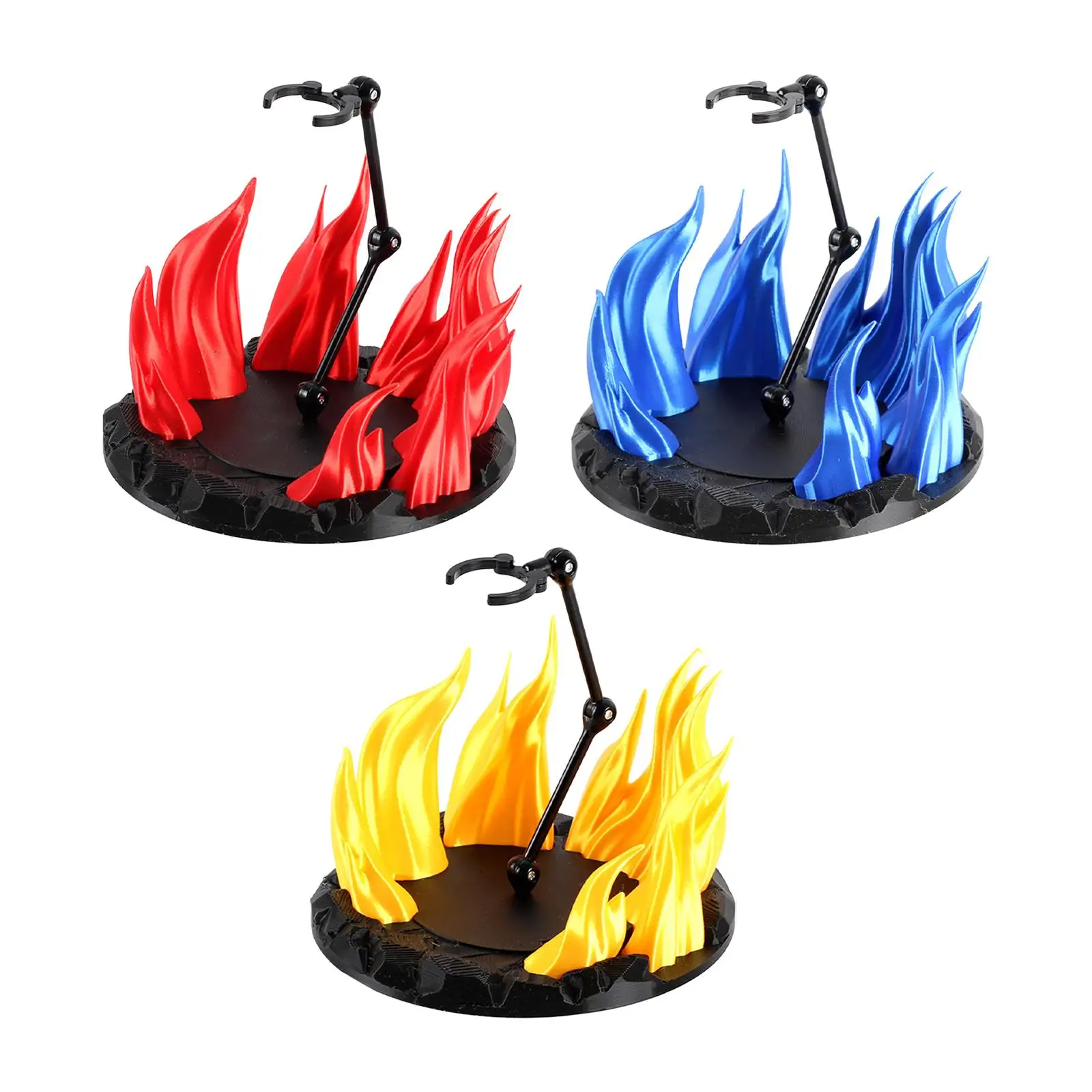 Actiefigurenstandaard met vuureffecten Vlam Stabiele poppenstandaard Stevige displayhouder Basis Beeldje Model Displayrek