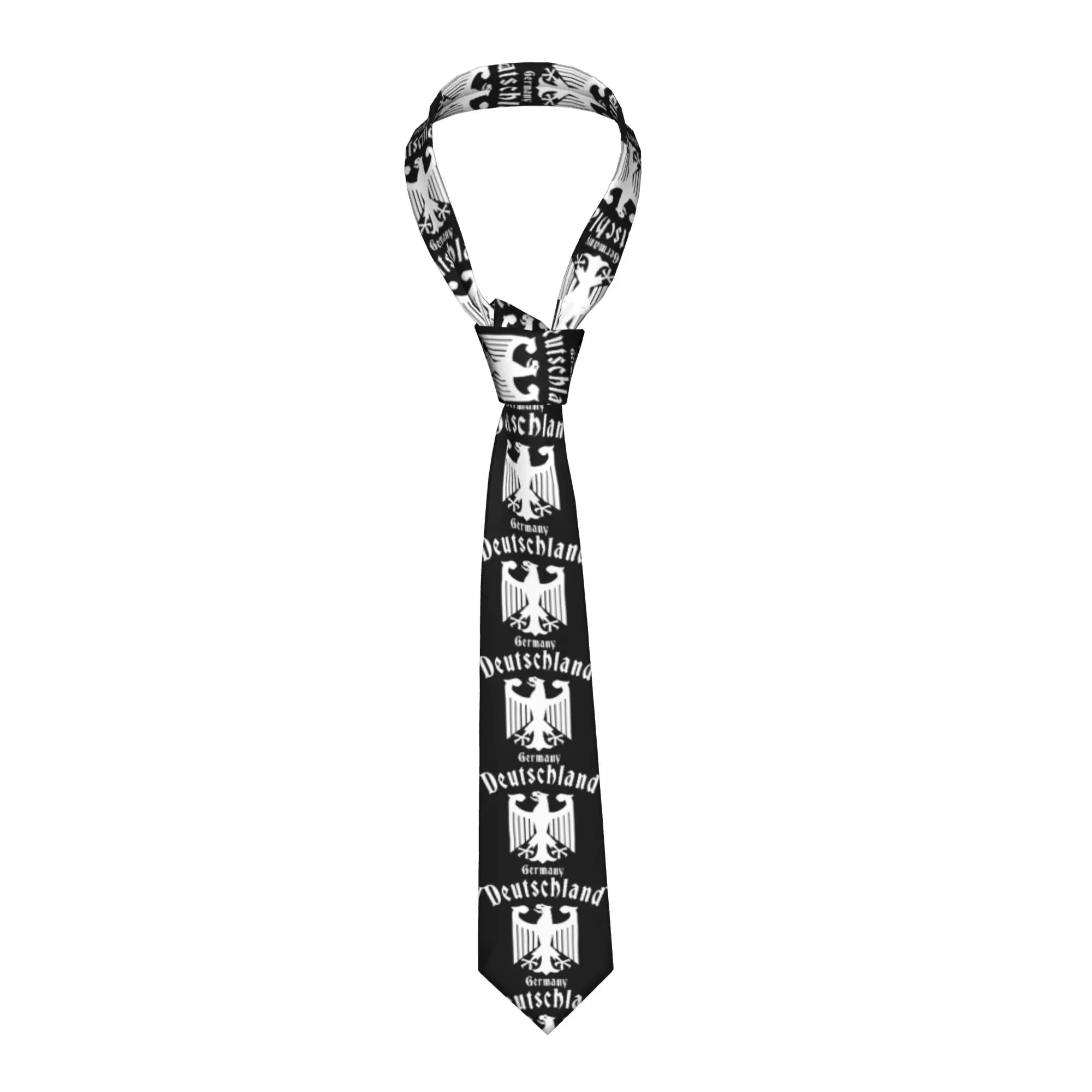 Germany Deutschland German Flag Tie  Custom DIY Neck Ties Vintage Cool Collar Tie Unisex Adult Daily Wear Necktie Accessories