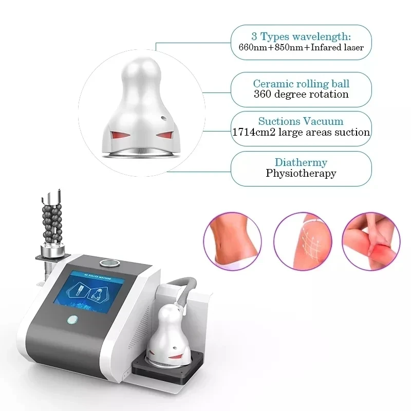 휴대용 전문 360 도 롤링 셀룰라이트 마사지기, 5D 진공 롤러 슬리밍 기계, 림프 배수, 최신