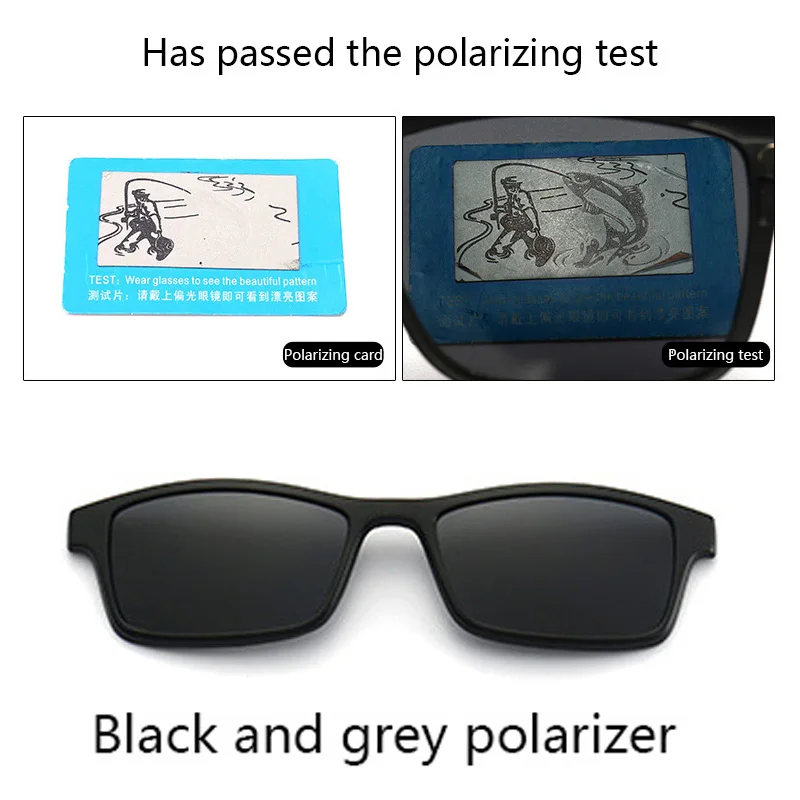 2 IN 1 2250A Magnet Square Frame Set Mirror Multi-len s Colorful Sunglasses Magnetic