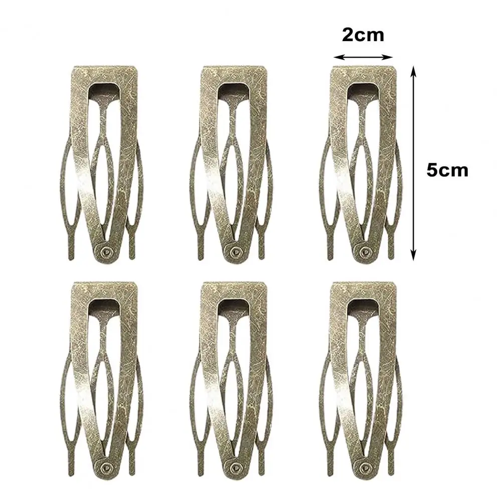 

10Pcs 5cm Hair Clips Double Grip Women Metal Snap Hair Barrettes Retro Small Pins Headdress Styling Women Hair Accessories