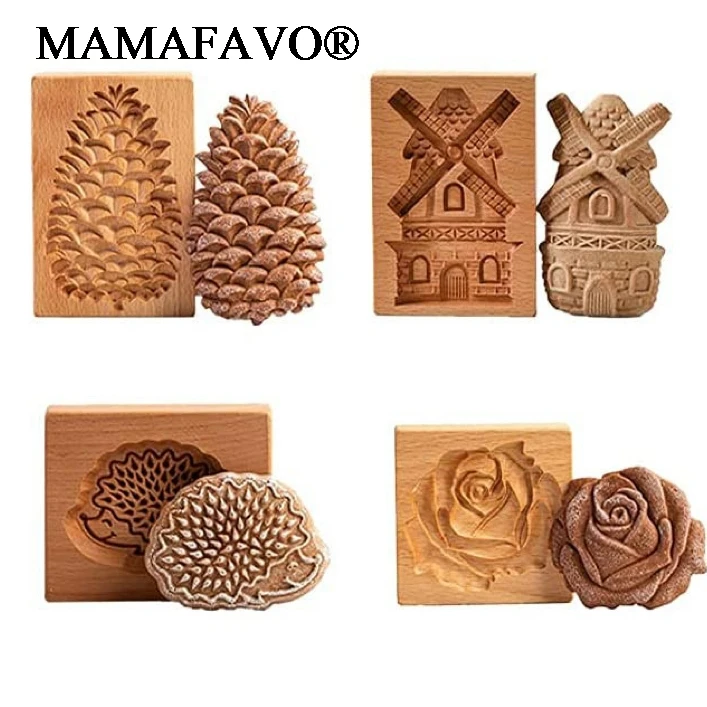 29 Styles High Quality 3D Wooden Cookie Gingerbread Baking Mold Press Embossing Tools Cake Decor DIY Kitchen Gadgets Moulds F073
