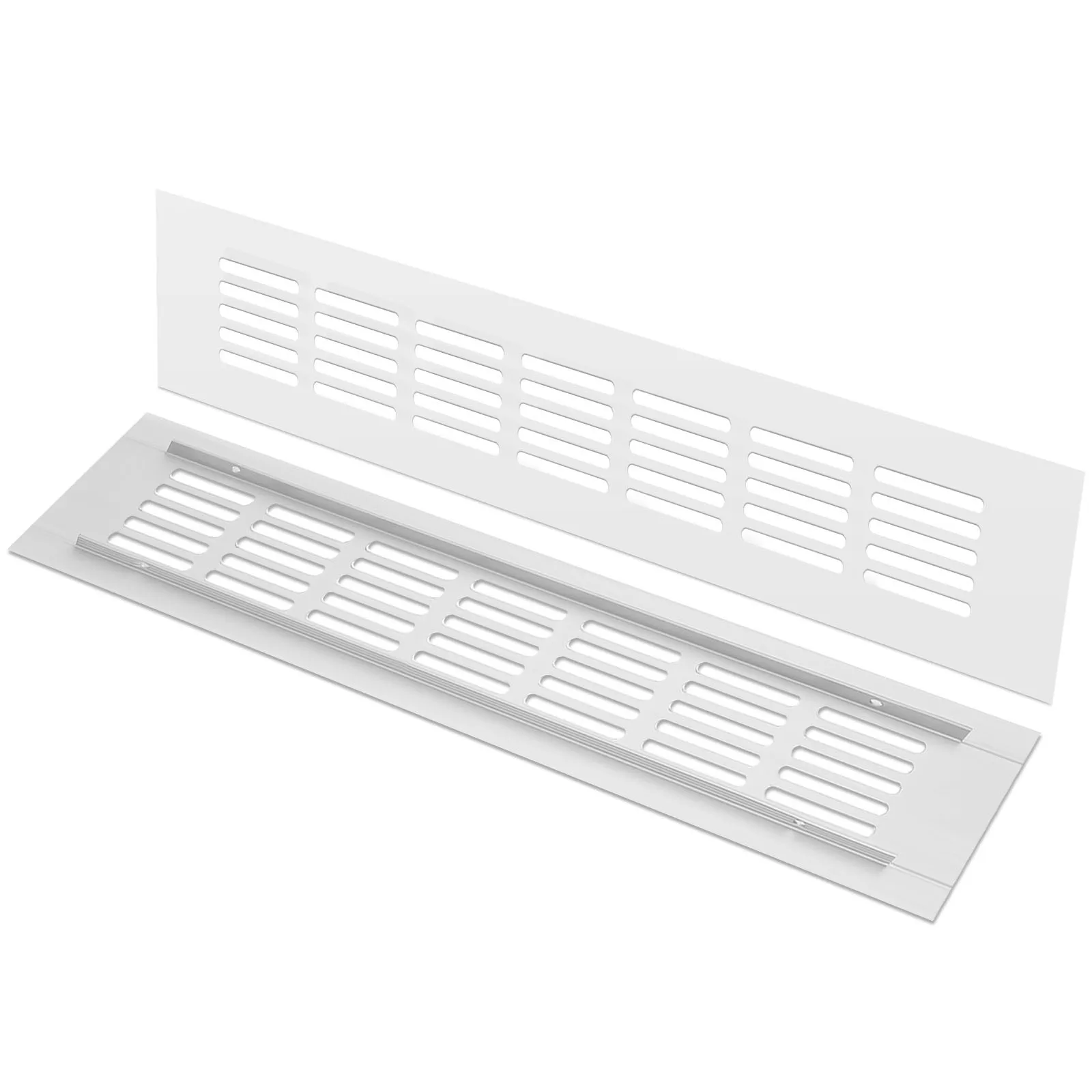 

2Pcs Aluminum Alloy Air Vent Grille Rectangular Ventilation for Cabinet Wardrobe Shoe Storage Furniture Heat Dissipation