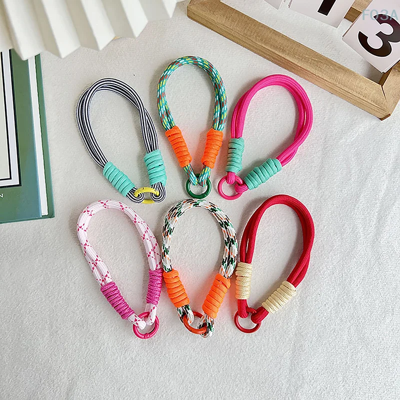 Candy Color Phone Chain Cellphone Short Strap Anti-lost Lanyard Chain Jewelry Phone Wrist Straps Hanging Rope Accessories