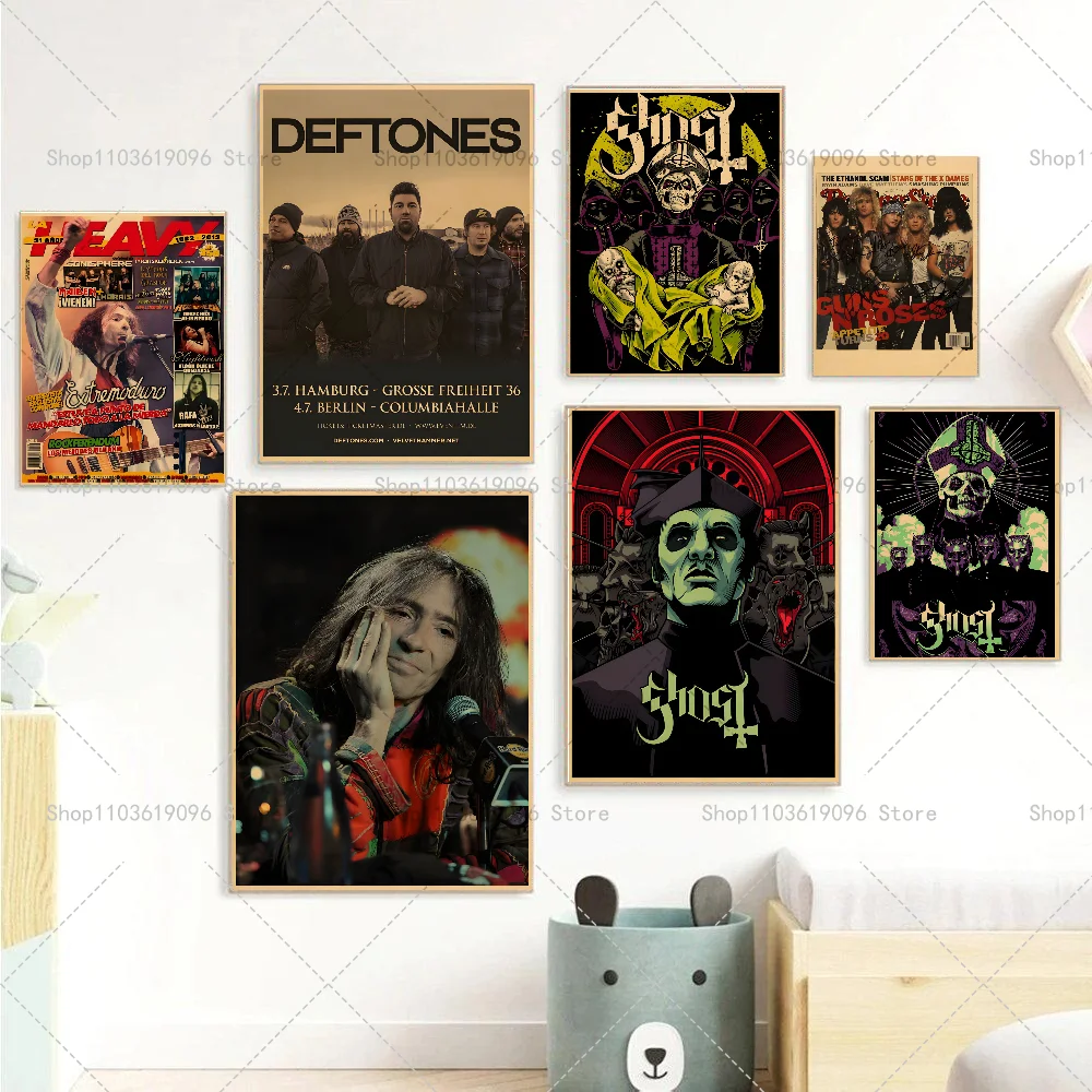 Kiss Korn Backstreet Boys Band Nostalgic Matte Poster Self-adhesive Waterproof Paper Sticker Coffee House Bar Room Wall Decor