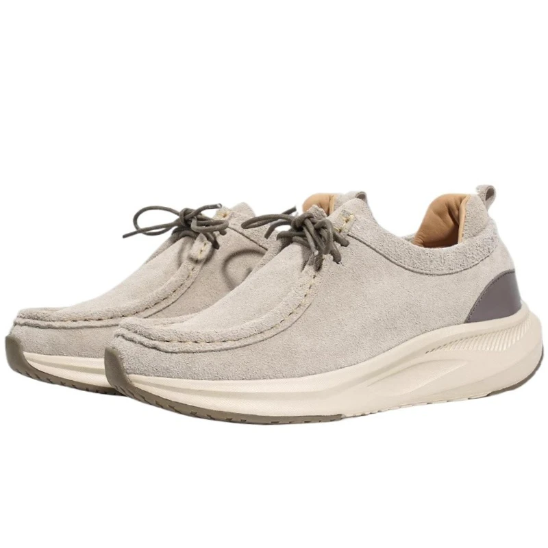 Retro Style Kangaroo Shoes Men's Genuine Leather All-terrain Sports Casual Shoes Comfortable Breathable Height Increasing Shoes