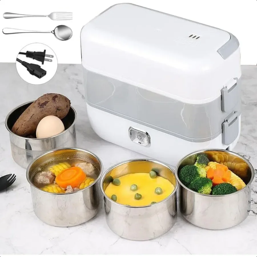 

Electric Lunch Box 200W Removable Heated Lunch Boxes for Working Men 2L Capacity Food Faster Heater Lunch Box Food Warmer for H