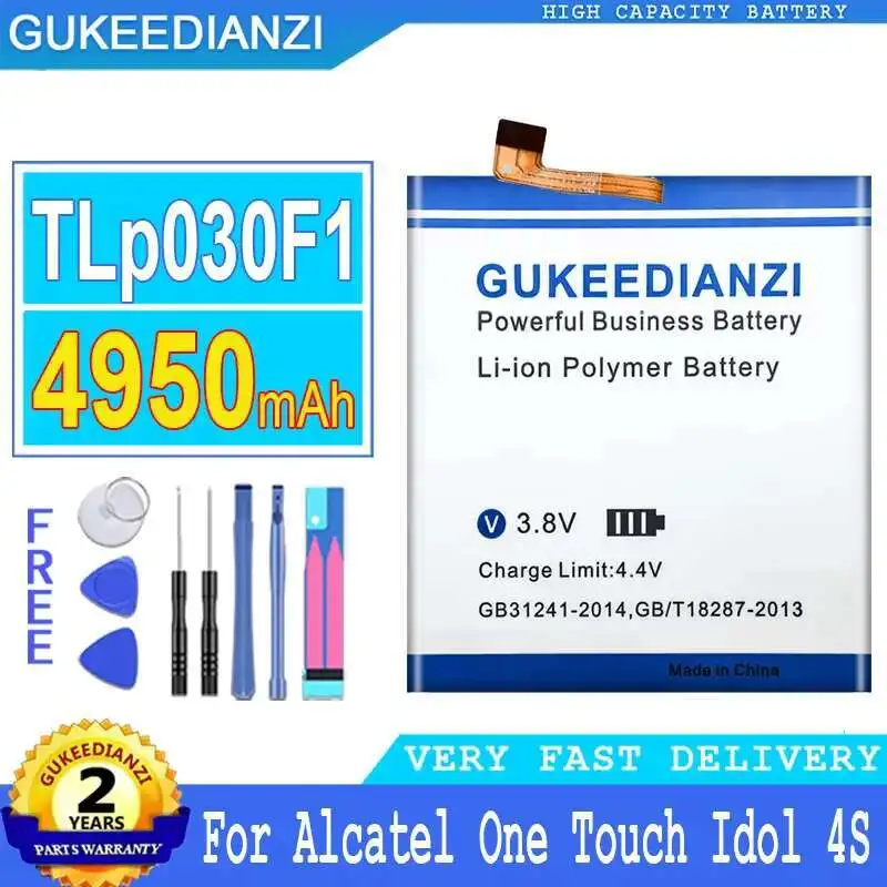 

Аккумулятор мобильного телефона TLp030F1 TLP030F2 4950 мАч для Alcatel One Touch Idol 4S OT-6070 OT-6070K OT-6070O OT-6070Y