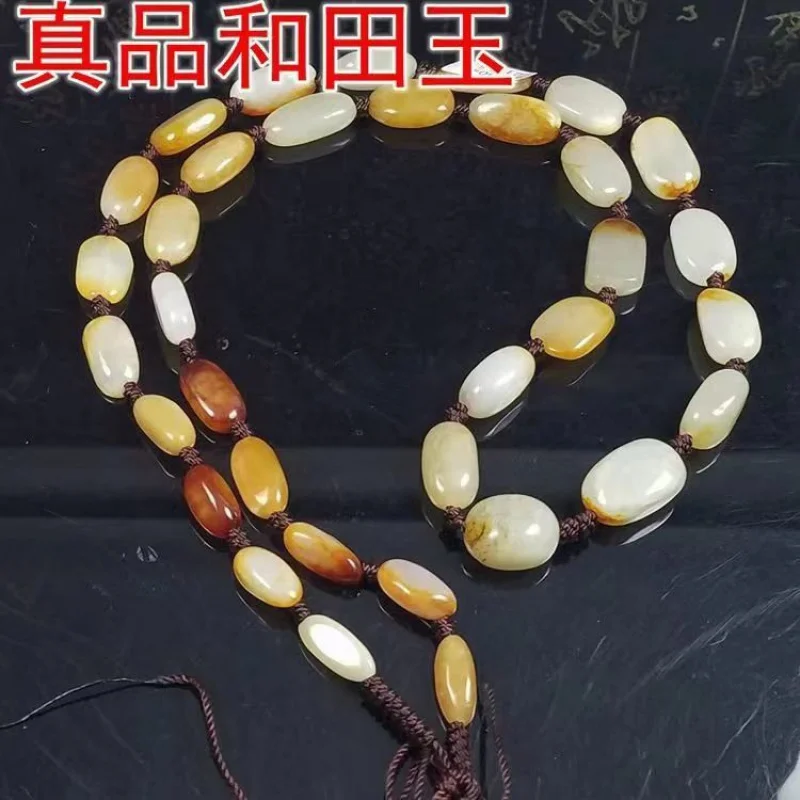 

Hetian Jade Необработанный Камень Hetian Нефритовый Кулон Ожерелье Белый Нефрит Кулон Грубый Камень Цепи Ремесло