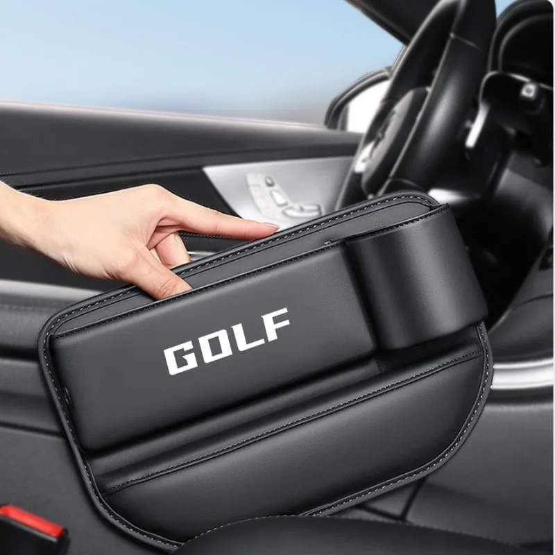 Car Seat Sewn Gap Crevice Slot Storage Box With Cup holder For VW GOLF 4 5 6 7 8 mk4 mk5 mk6 mk7 mk8 Auto Accessories