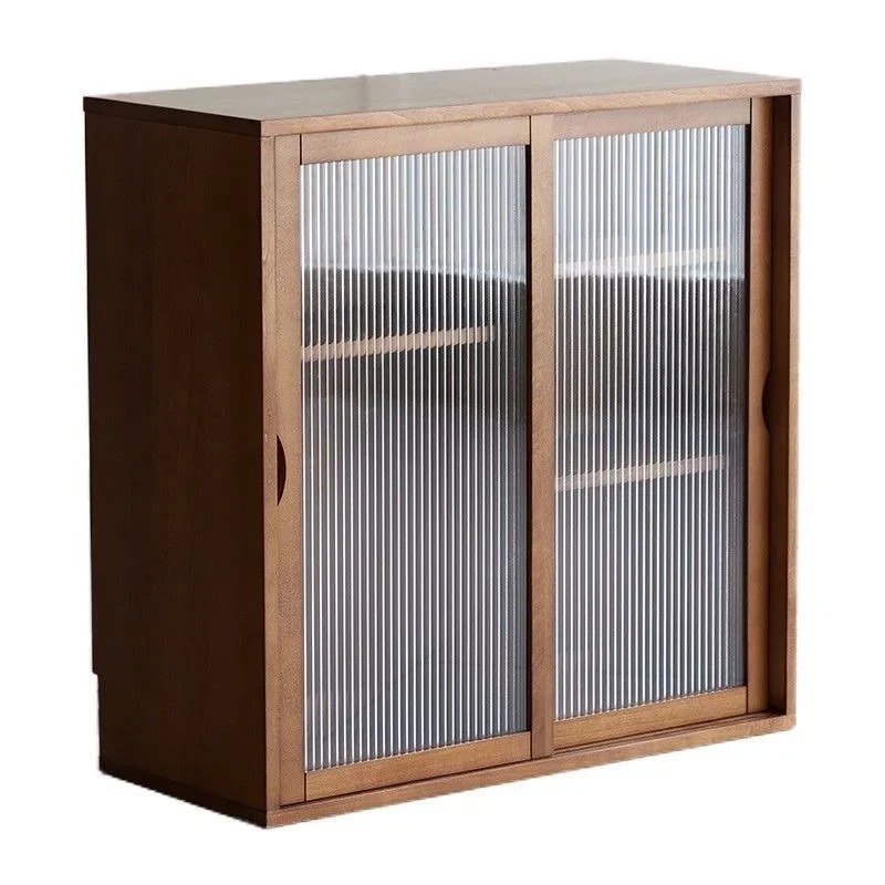 

Combination solid wood retro storage display floor storage cabinet sofa medieval magazine cabinet