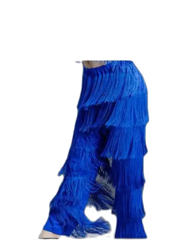 

1pcs/lot Ladies Girls Fringe Latin Dance Pants Samba Fringe tassel latin Dance Pants candy color