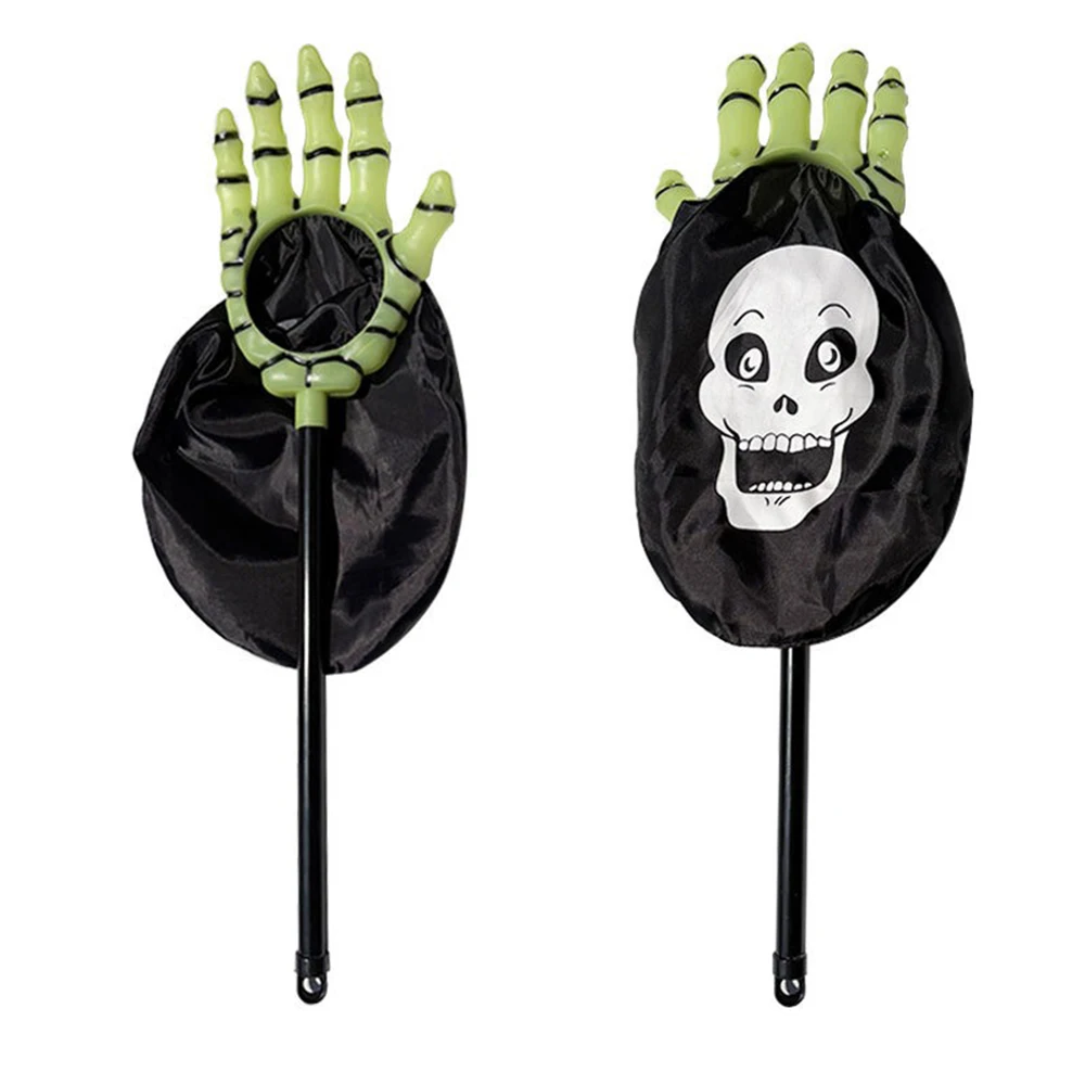 Halloween Begging Candy Bags Palm Skull Pumpkin Candy Bag with Tools Hand Shaped Candy Pouch Party Candy Snack Gift Decorations