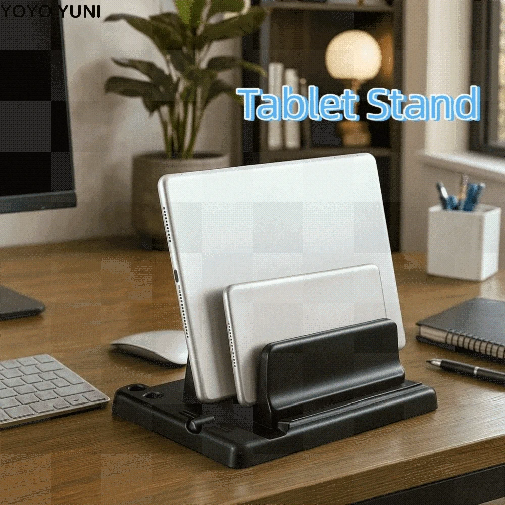 

Storage Rack Universal Tablet Stand Scalable Width Adjustable Vertical Stand Portable Plastic Laptop Stand Office Desk