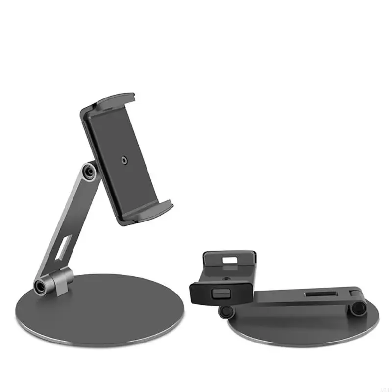 A6HE CellPhone Tablet Stand Pieno pieghevole regolabile per 4-14 pollici Lazy Ergonomic Design Alluminio