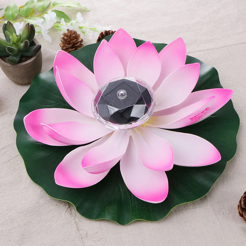 2Pcs Solar Lotus Light Waterproof Floating Pool Pond Lamp Colorful Unique Design Outdoor Landscape Solar Decorative Lighting