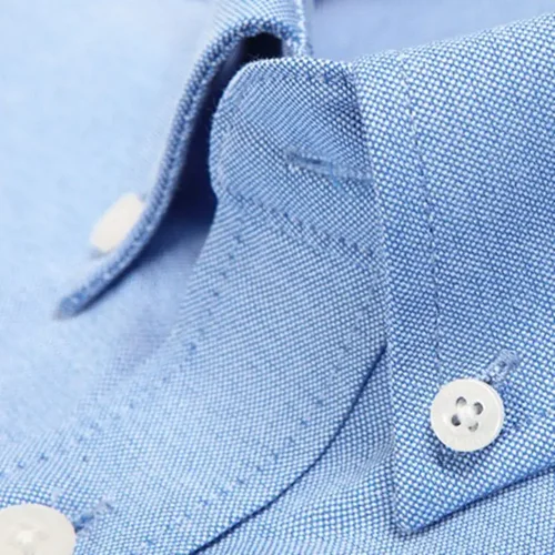 Nuevos hombres Oxford Spinning manga corta Color sólido herramientas negocios Casual camisa blanca Slim Fit tendencia camisas casuales de manga larga