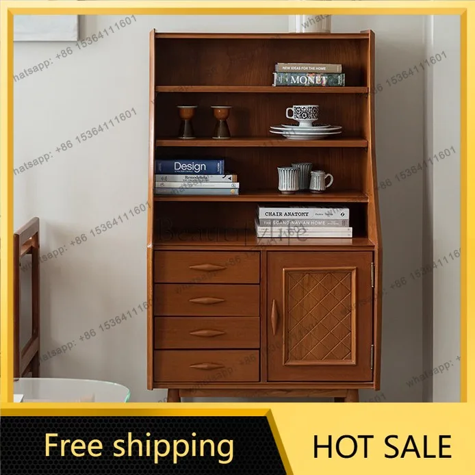 Factory Direct Sales Nordic North America Cherry Wood Medieval Small Side Cabinet Locker