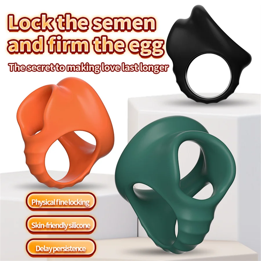 Sex Toys Tools Silicone Penis Cock Ring Delay Ejaculation Super Small Chastity Cage Adjustable Penis Ring Scrotum Cockring