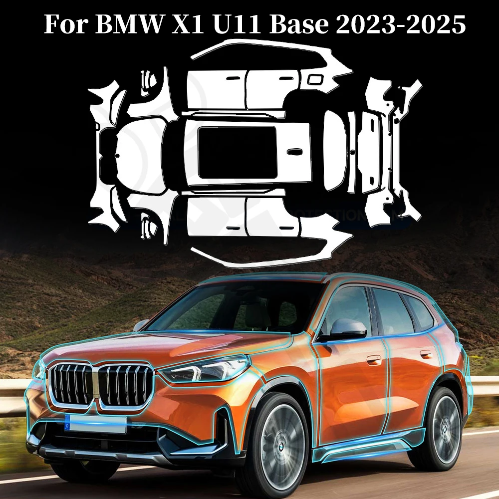 

For BMW X1 U11 Base 2023-2025 Anti-Scratch TPU Paint Protection Film Car Body Clear Bra Pre-cut PPF Resistant Repairable Cover