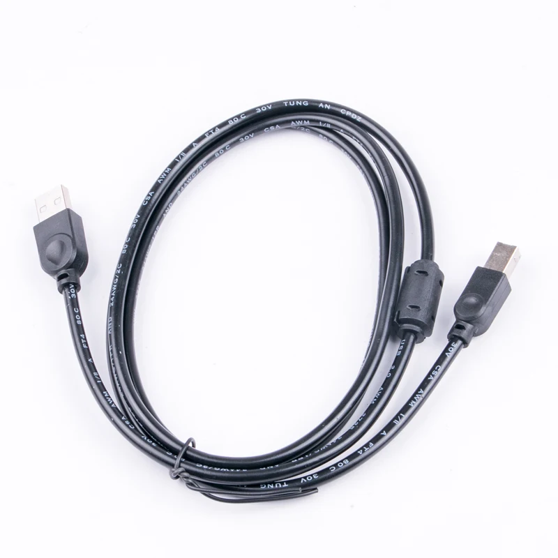 Square USB Cable Printing Cable 0.5 1.5 3 5m Connecting Cable Data Cable with Magnetic Ring Tape Shielding All-copper Inner Core