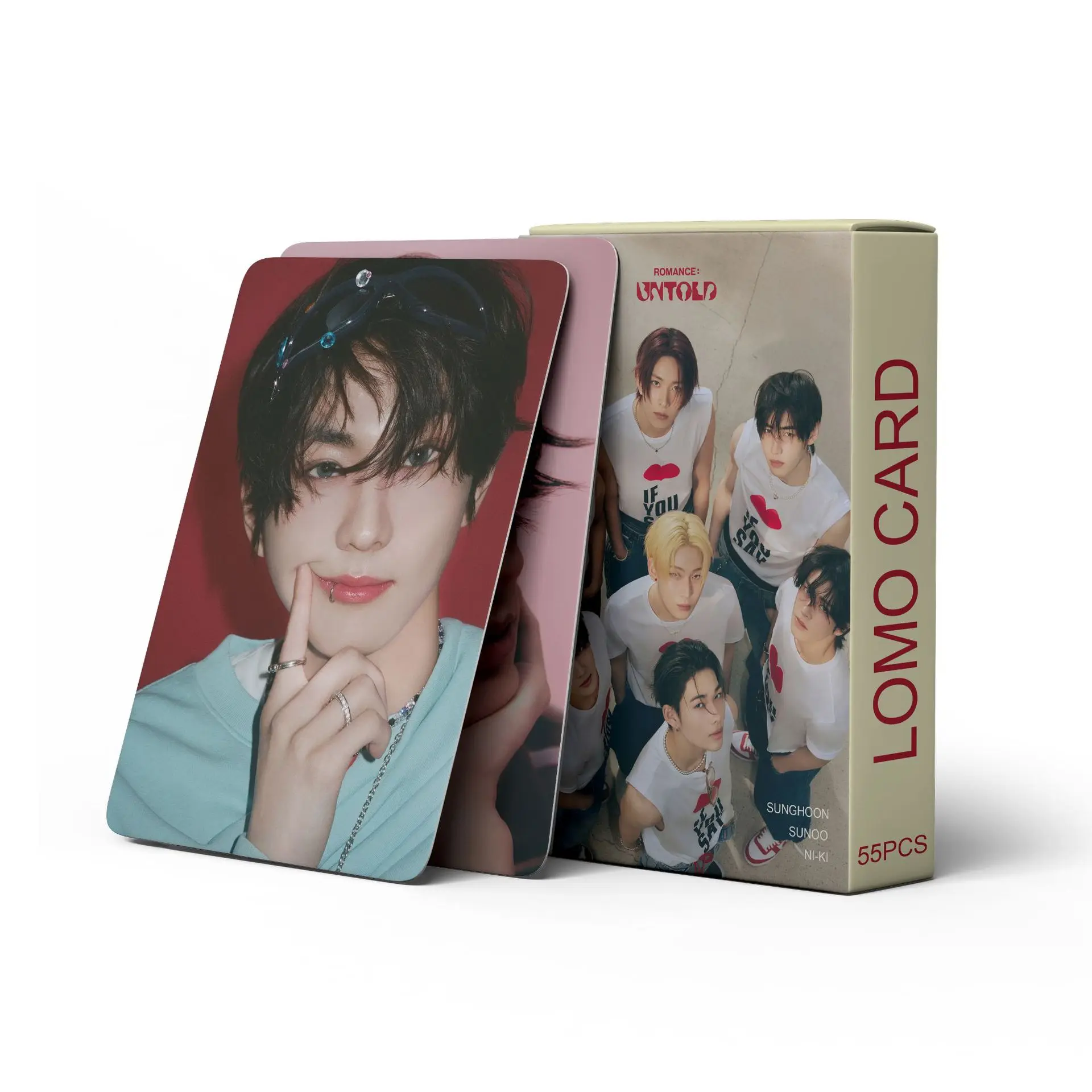 55Pcs/Set Kpop E Group UNTOLD New Album Lomo Cards ROMANCE : UNTOLD Photocards JUNGWON JAY Photo Cards