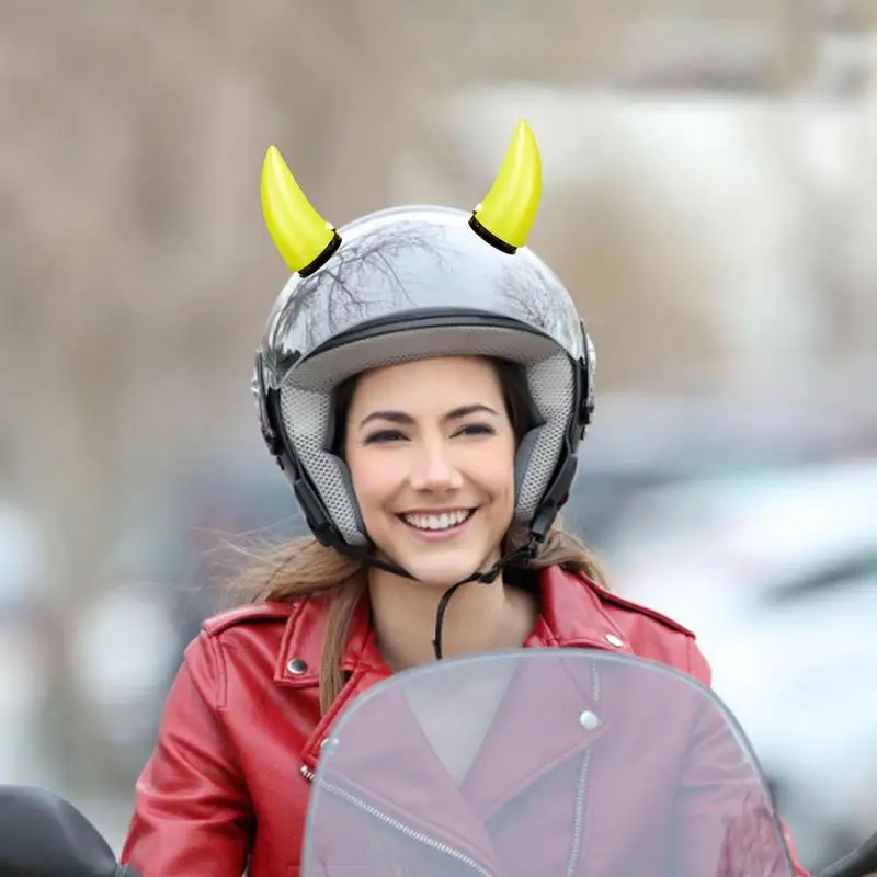 Helmets Ears Devil Ear Helmets Decoration Horns Cosplay Glow In The Dark Stick On Motorcycle Helmets For Women Men Kids