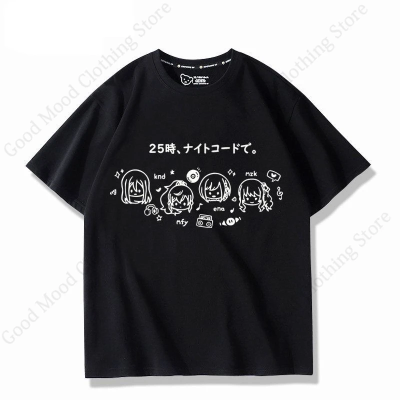 ‌Project SEKAI COLORFUL STAGE T-shirt PJSK Kanade Yoisaki Mafuyu Asahina Ena Shinonome Cartoon Print Short Sleeve Tee T Shirt
