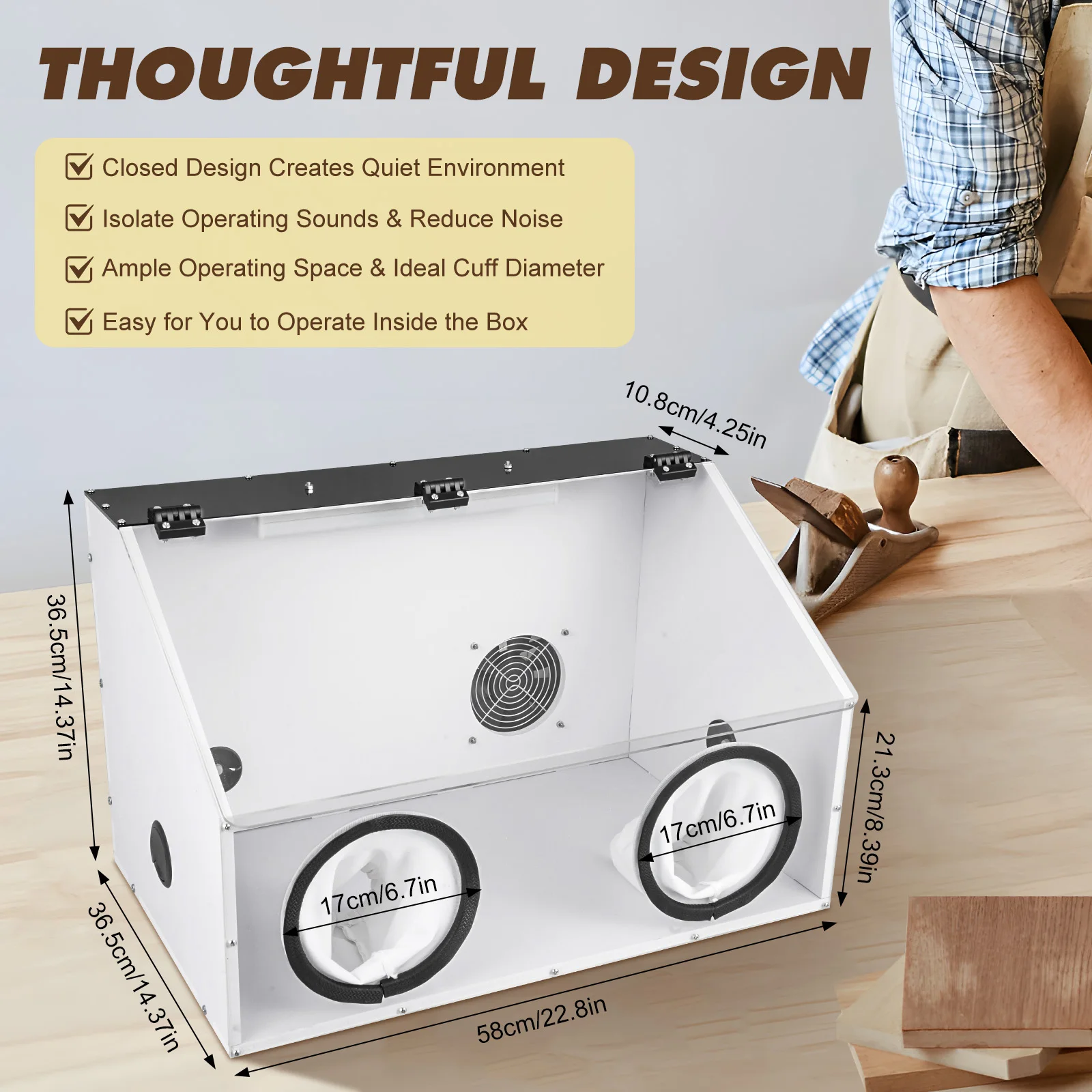 

2/3 Holes Fully Enclosed Box, Electric Grinding Table Polisher Dust Box Acrylic With Blower Fan