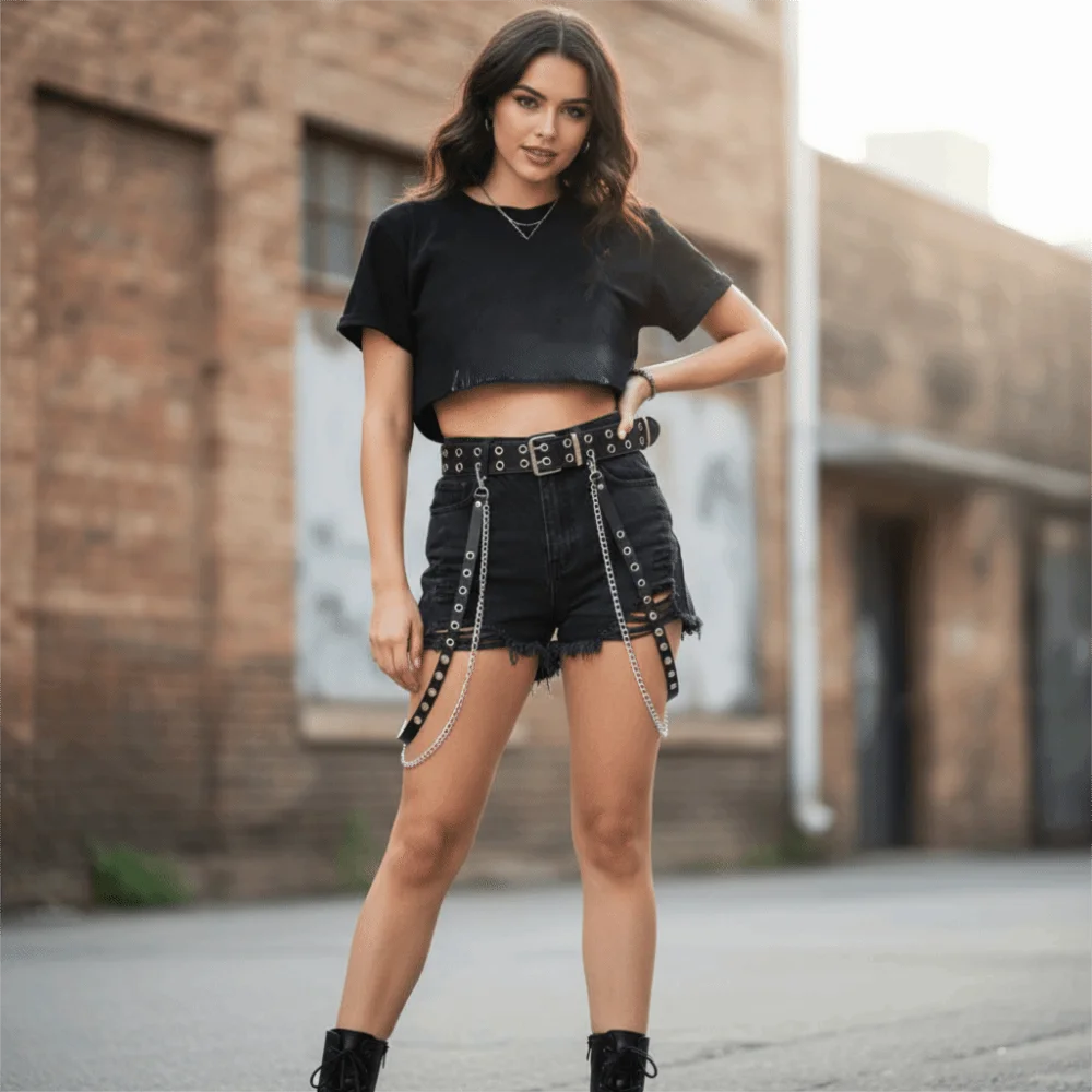 قابل للتعديل JK المرأة حزام خصر فاسق الهيب هوب بولي حزام حزام جلد حزام الكتف الكورية نمط تنورة حزام فستان الملحقات