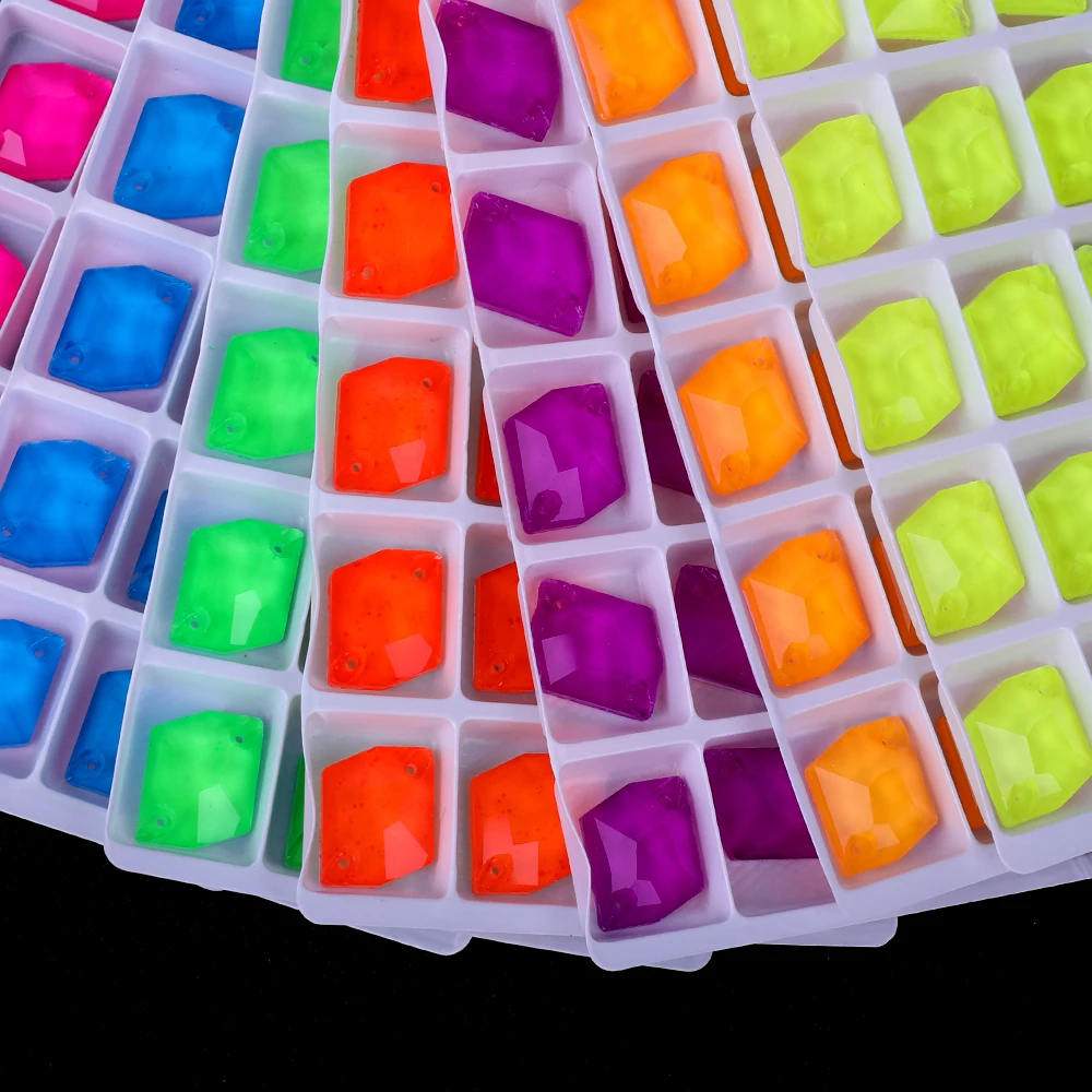 Vc neon fluor zierende kosmische nähen auf Strass kosmischen Nähen Diamant Glas Diamant Flatback DIY Zubehör Hochzeit – Detail 2