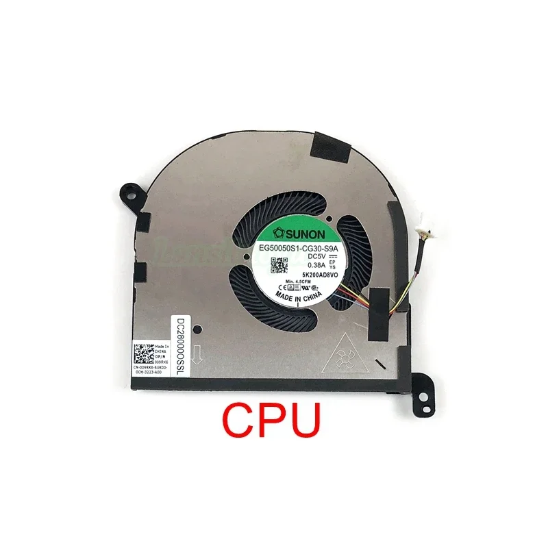 Dell Precision 5550 XPS 15 9500 쿨러 EG50050S1-CG30-S9A EG50050S1-CG00-S9A CN-0DJH35 009RK6 용 새 노트북 CPU GPU 냉각 팬